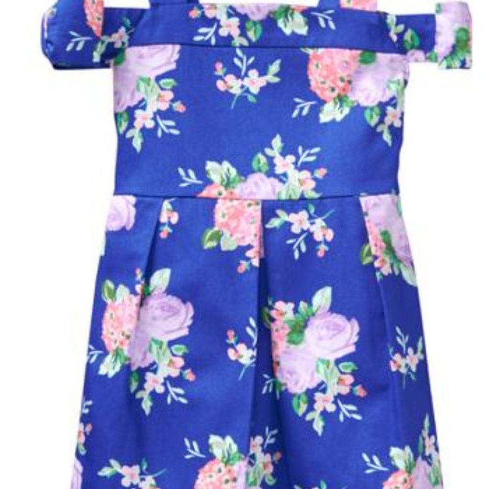 Girls FLORAL OFF-THE-SHOULDER DRESS janie and jack  Size - 8